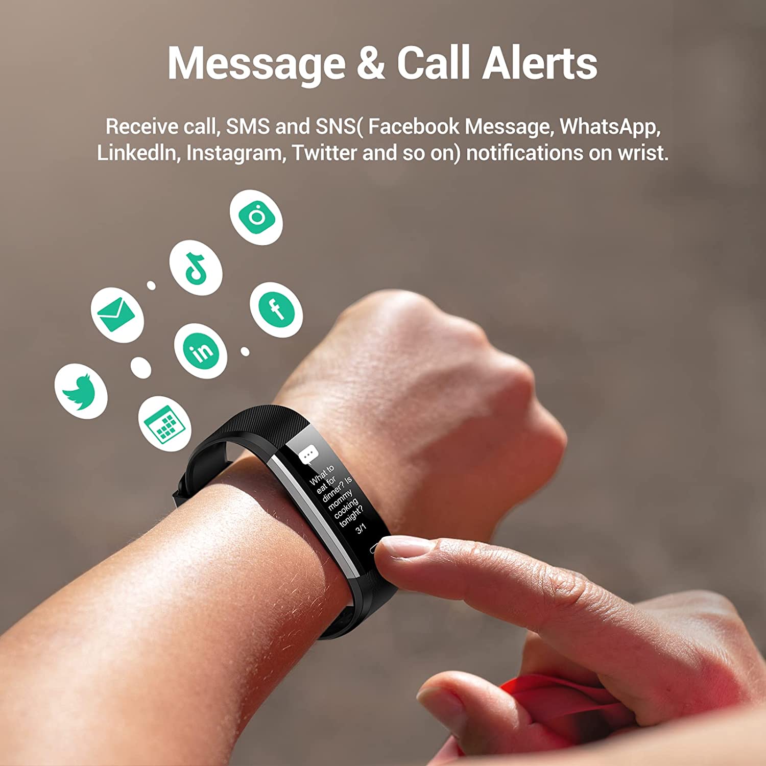 AK50 1.32-inch Fitness Tracker Smart Watch Heart Rate Monitor Women Sports  Bracelet, TPU Strap - Black Wholesale | TVCMALL