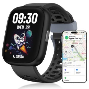 Fitness Tracker No APP No Phone Needed, Compatible with Apple Find My | Locate Your Watch, Smart Watch for Heart Rate and Sleep Monitor, IP68 Waterproof Pedometer, Step Counter, Games, Alarm Clock
