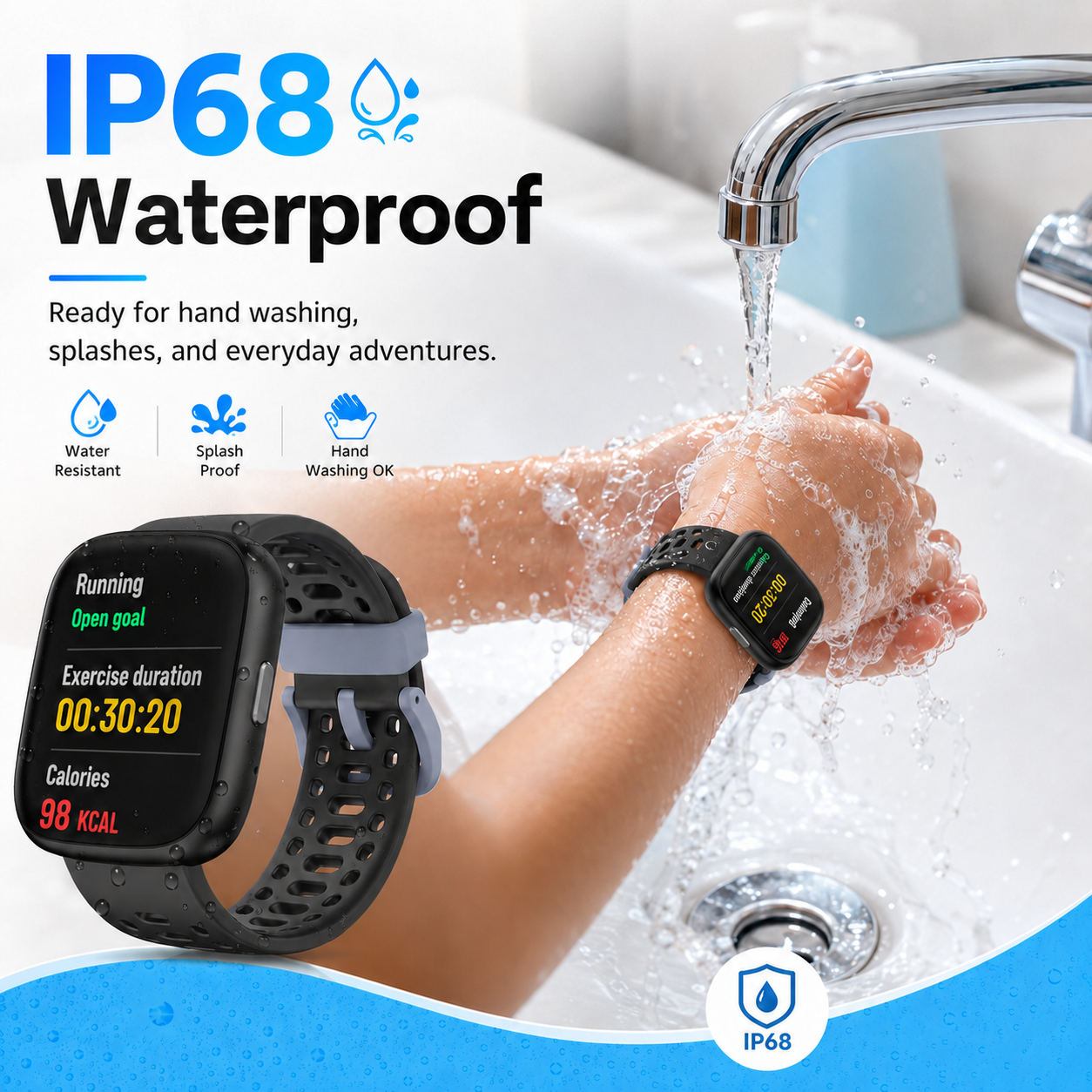 Fitness Tracker No APP No Phone Needed, Compatible with Apple Find My | Locate Your Watch, Smart Watch for Heart Rate and Sleep Monitor, IP68 Waterproof Pedometer, Step Counter, Games, Alarm Clock - Image 8