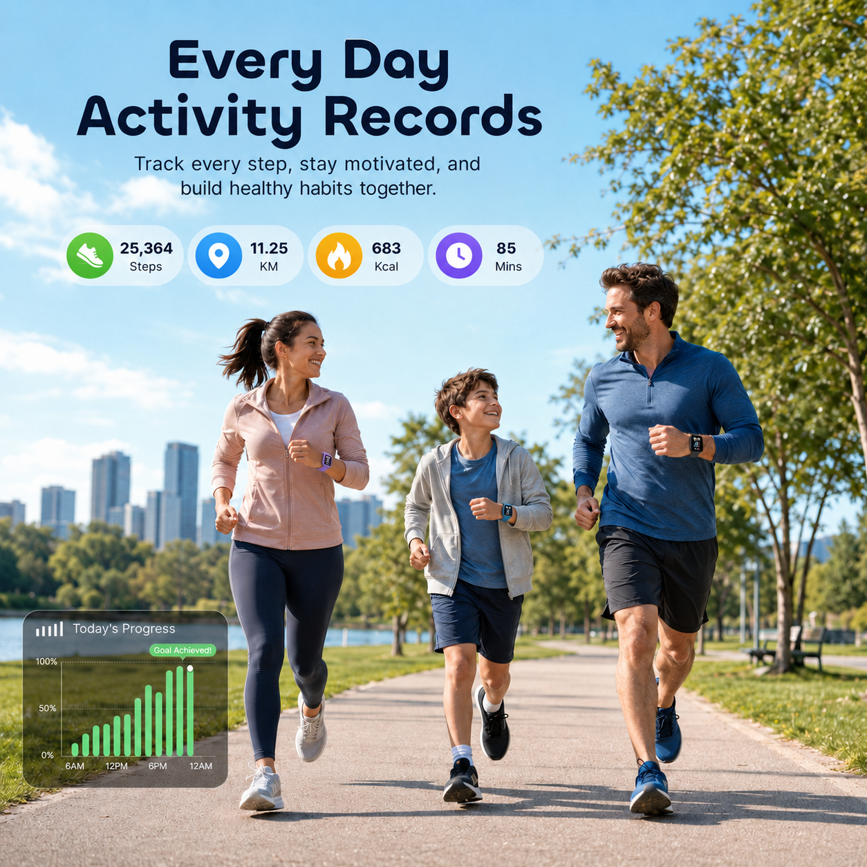 Fitness Tracker No APP No Phone Needed, Compatible with Apple Find My | Locate Your Watch, Smart Watch for Heart Rate and Sleep Monitor, IP68 Waterproof Pedometer, Step Counter, Games, Alarm Clock - Image 3